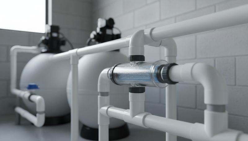 Elektrolysezelle einer Salzelektrolyse in der Pooltechnik